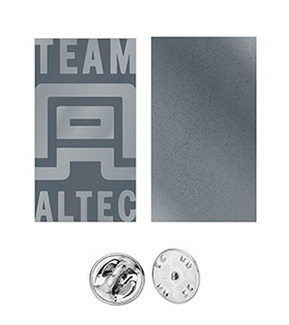 AL1-389 - 1/2 Inch Brushed Silver Antique Lapel Pin w/ Military Clutch Back