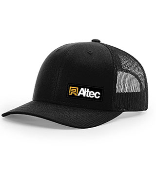 AL1-408 - Altec Rubber Patch Trucker Hat - Black