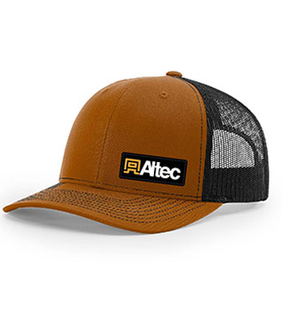 AL1-409 - Altec Rubber Patch Trucker Hat - Caramel/Black