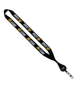 AL1-LS34M.ZIP-JJKANE - 3/4- inch Dye-Sublimated Lanyard With Metal Crimp & Retractable Badge Reel