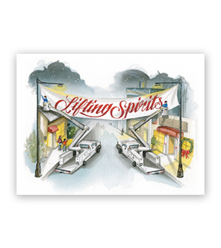 AL1P-V002 - Holiday Card - Lifting Spirits (Pack of 25)