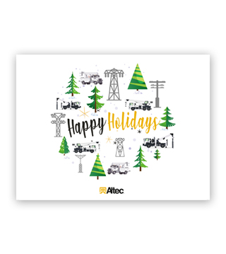 AL1P-V006 - Holiday Card - Happy Holidays (Pack of 25)