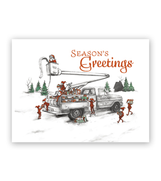 AL1P-V007 - Holiday Card - Seasons Greetings (Pack of 25)