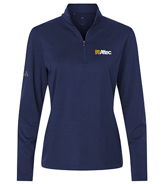 Ladies' Textured Stripe Quarter-Zip Pullover