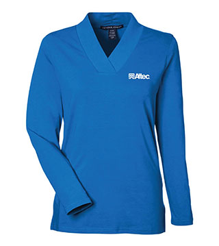 717B2 - Ladies Raleigh Shawl Collar Knit Top