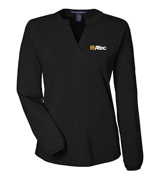 718B2 - Ladies Raleigh Half-Placket Knit Top