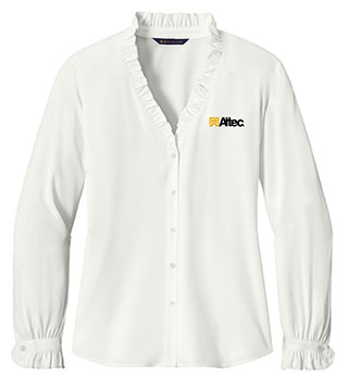 Ladies Long Sleeve Ruffle Collar Blouse