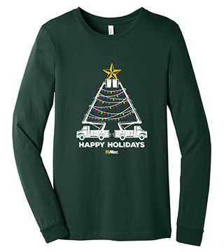 AL2-BC3501-DTFHBT - Holiday Bucket Truck Long Sleeve Tee
