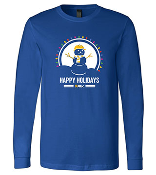 Holiday Hardhat Snowman Long Sleeve Tee