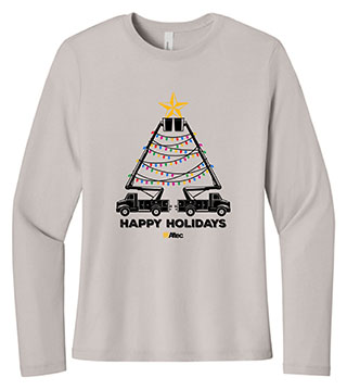 AL2-BC6500-DTFHBT - Holiday Bucket Truck Ladies' Long Sleeve Tee