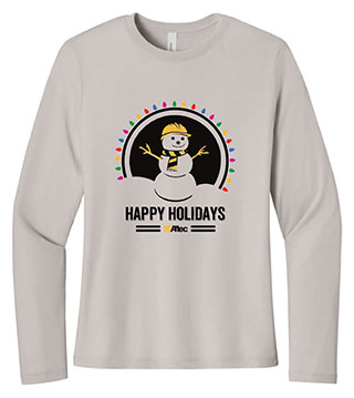 Holiday Hardhat Snowman Ladies' Long Sleeve Tee