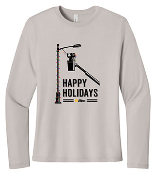 Holiday Lineman Ladies'  Long Sleeve Tee