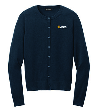 LSW2870 - Ladies Easy Care Crewneck Cardigan Sweater