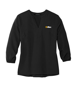 Women's Stretch Crepe 3/4-Sleeve Blouse