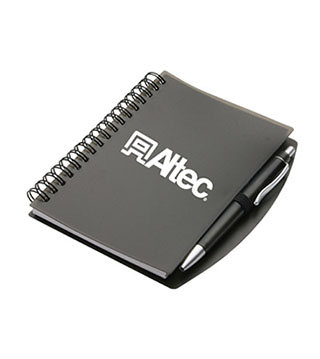 AL1-323 - Hardcover Notebook & Pen Set - Black