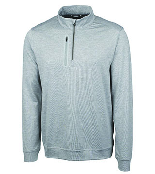 Stealth Heathered Mens Big and Tall Quarter Zip Pullover
