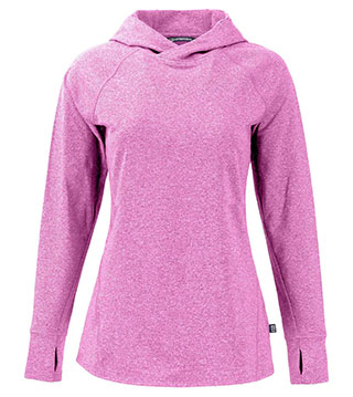 Adapt Knit Recycled Womens Heathered Hooded Pullover