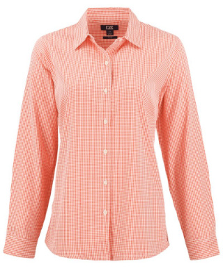 Ladies' Skyline Epic Confidence Recycled Gingham Long Sleeve Dress Shirt